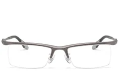 BS2519-0155_Grey_Semi-rimless_Ultem_Glasses_front