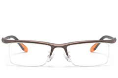 BS2519-0158_Brown_Semi-rimless_Ultem_Glasses_front