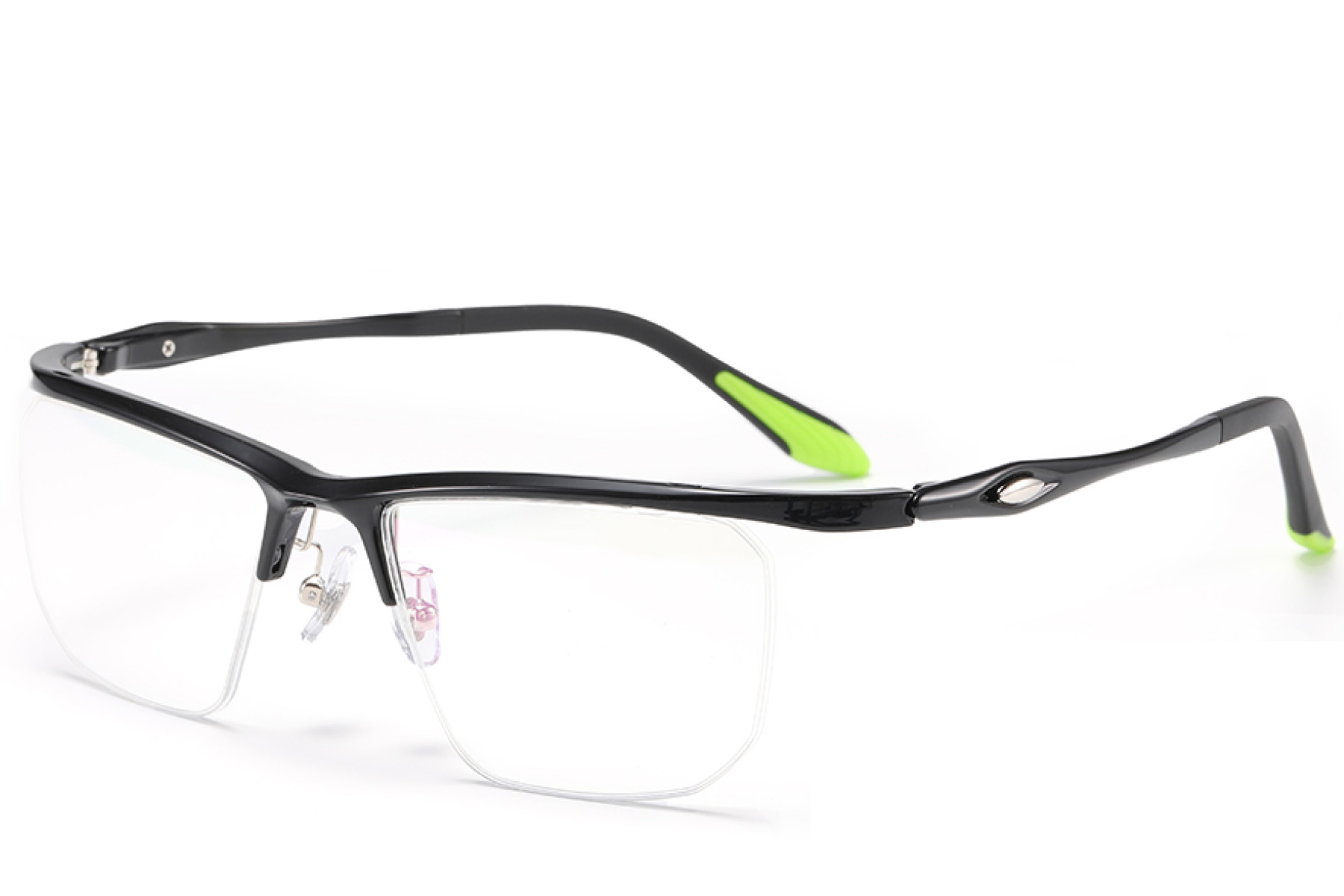 BS2519-0159_Black_Semi-rimless_Ultem_Glasses_corner