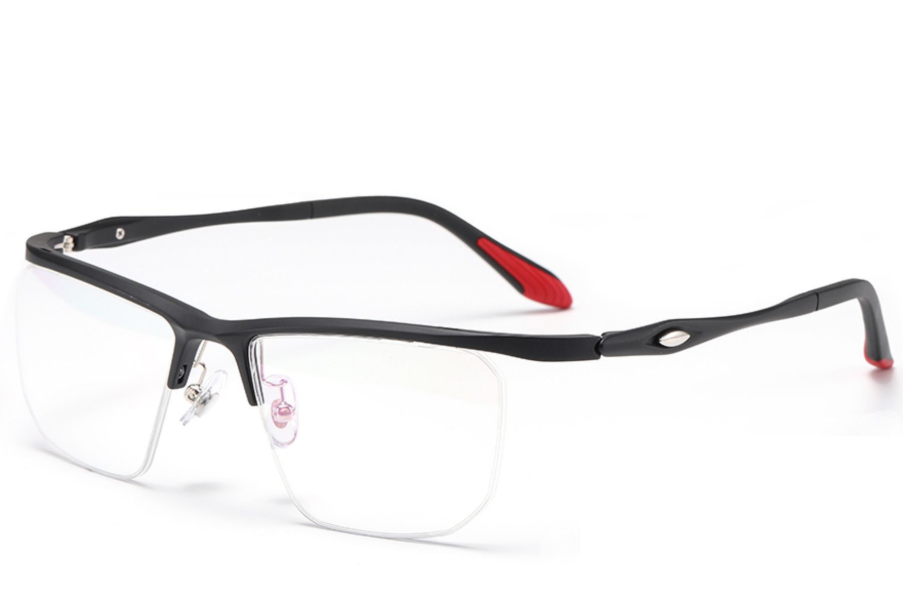 BS2519-0160_Black_Semi-rimless_Ultem_Glasses_corner