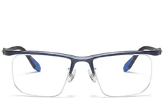 BS2519-0162_Blue_Semi-rimless_Ultem_Glasses_front