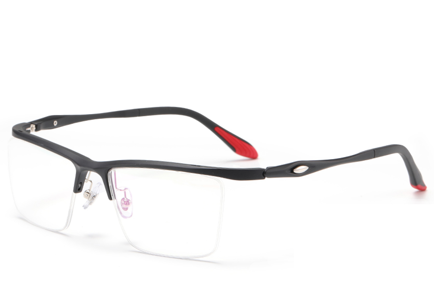 BS2519-0166_Black_Semi-rimless_Ultem_Glasses_corner