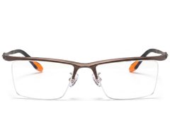 BS2519-0170_Brown_Semi-rimless_Ultem_Glasses_front