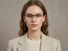 BS2519-0175_Green_Semi-rimless_Ultem_Glasses_corner-tryon_female