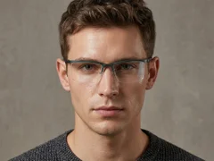 BS2519-0175_Green_Semi-rimless_Ultem_Glasses_corner-tryon_male