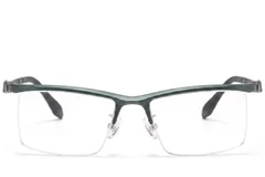 BS2519-0175_Green_Semi-rimless_Ultem_Glasses_front