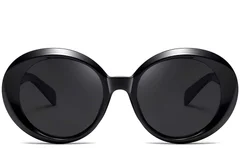 BS2607-0012_Black_Oval_Acetate_Sunglasses_front