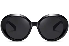 BS2607-0012_Black_Oval_Acetate_Sunglasses_front