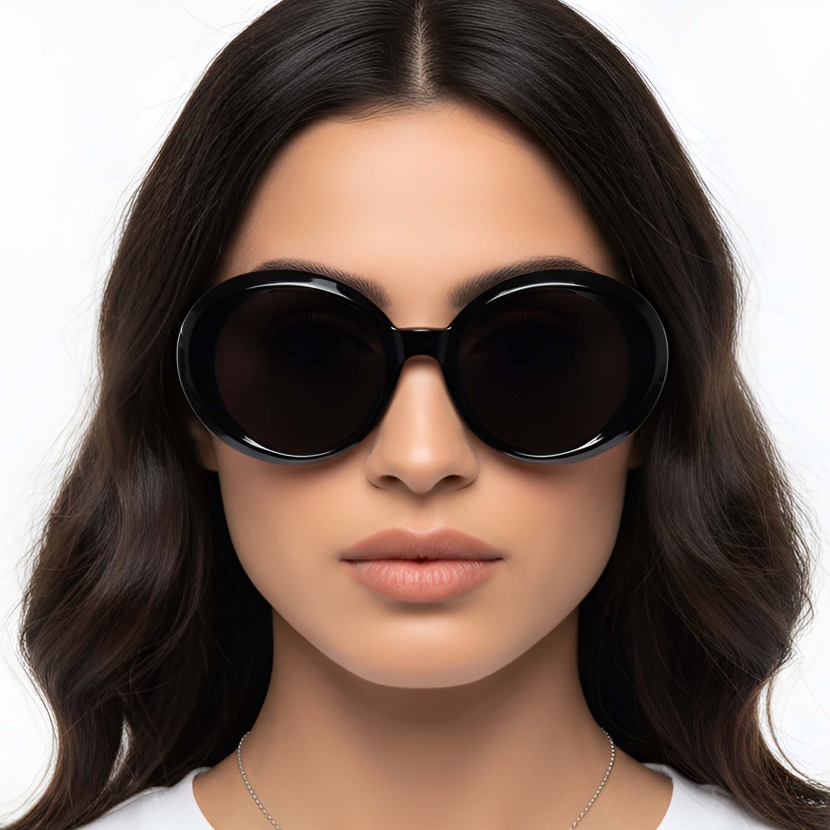 BS2607-0012_Black_Oval_Acetate_Sunglasses_model