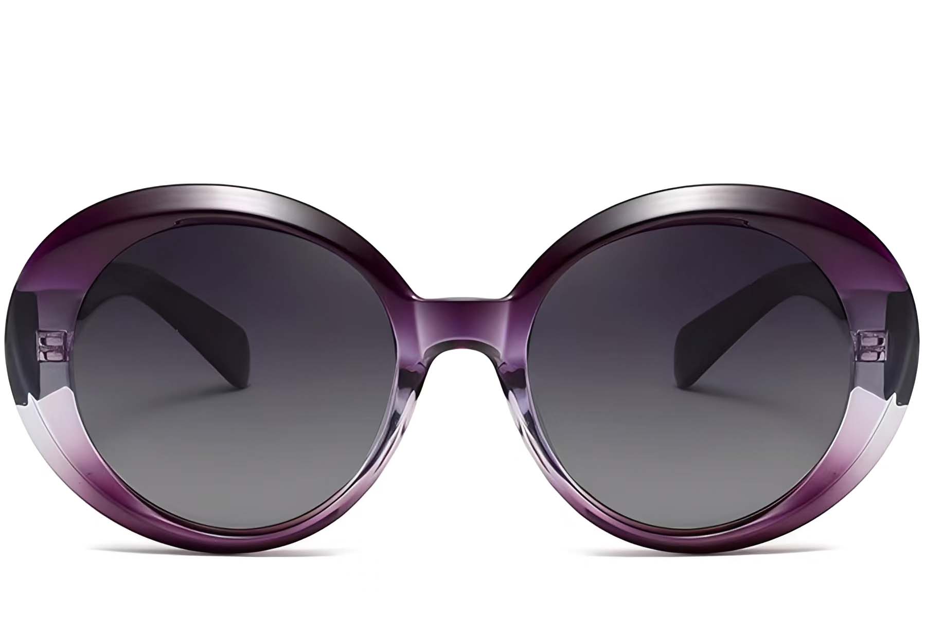 BS2607-0013_Purple_Oval_Acetate_Sunglasses_front