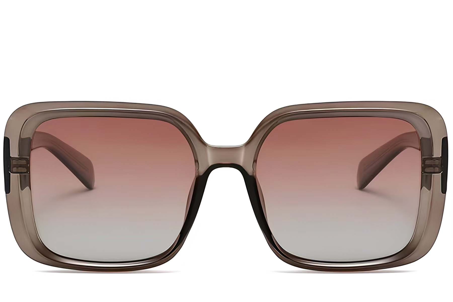 BS2607-0015_Brown_Rectangular_Acetate_Sunglasses_front