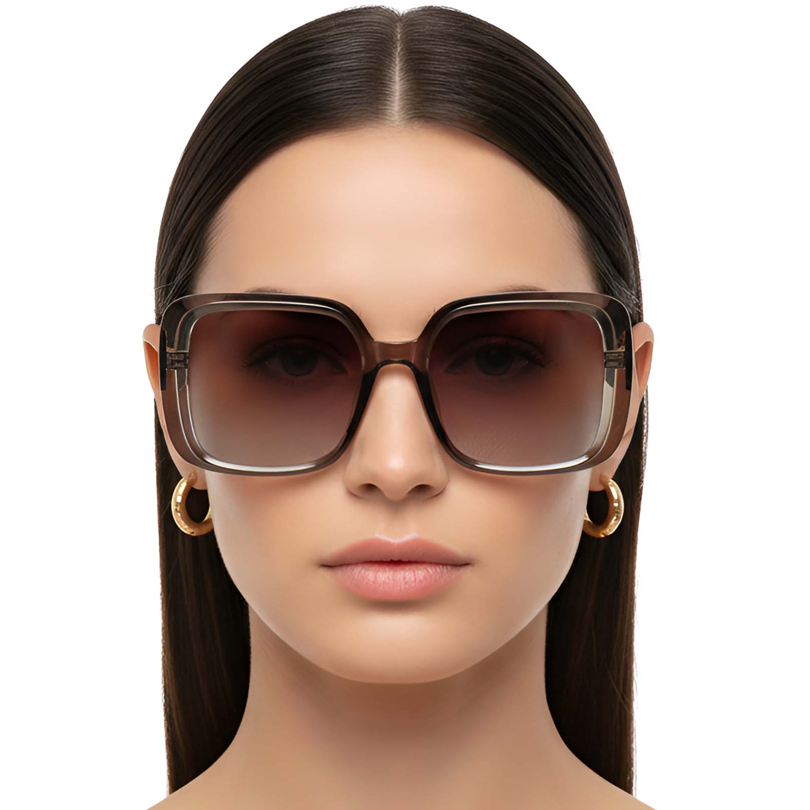 BS2607-0015_Brown_Rectangular_Acetate_Sunglasses_model