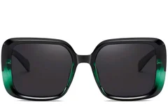BS2607-0016_Green_Rectangular_Acetate_Sunglasses_front