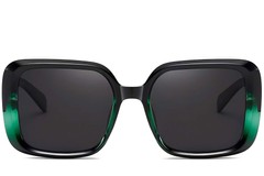 BS2607-0016_Green_Rectangular_Acetate_Sunglasses_front