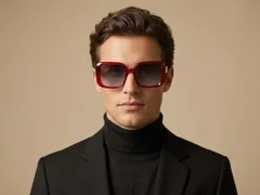 BS2607-0017_Red_Rectangular_Acetate_Sunglasses-tryon_male