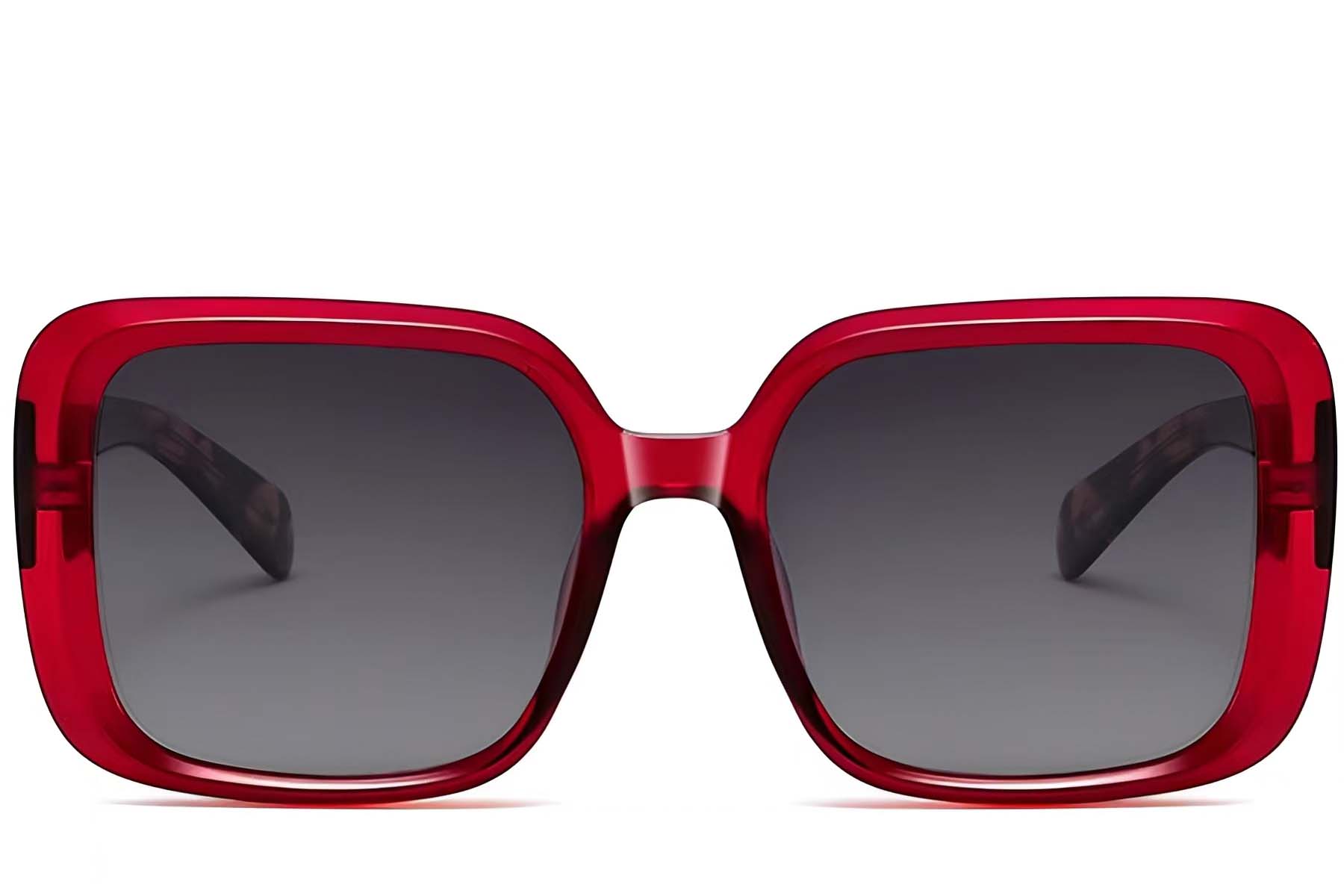 BS2607-0017_Red_Rectangular_Acetate_Sunglasses_front