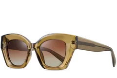 Gafas de sol de acetato marrón mariposa # BS2607-0020