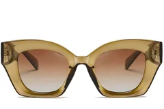 Gafas de sol de acetato marrón mariposa # BS2607-0020
