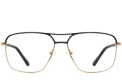 BS2607-0028_Black_Aviator_Metal_Glasses_front