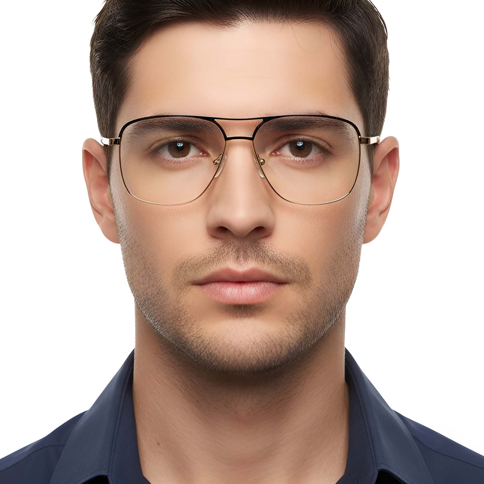 BS2607-0028_Black_Aviator_Metal_Glasses_model
