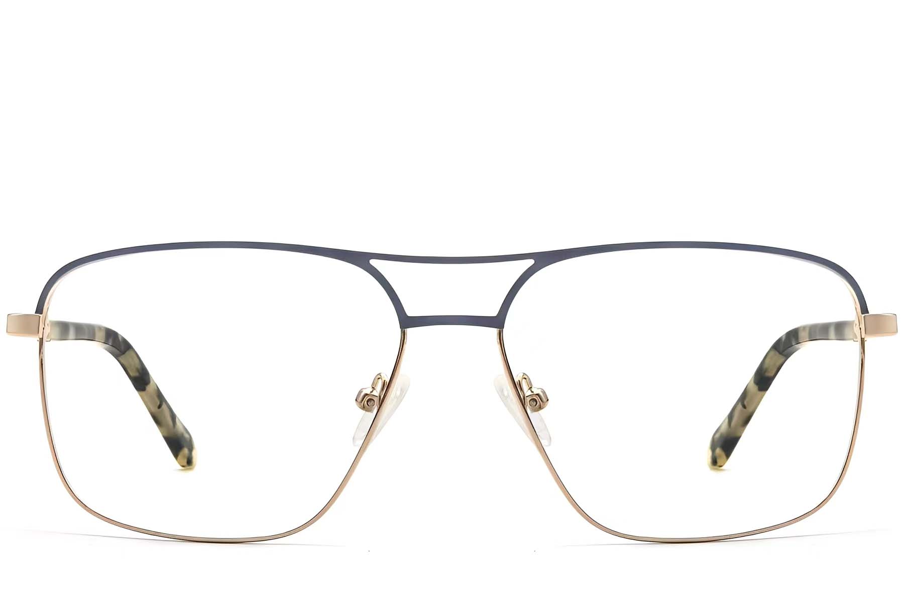 BS2607-0029_Grey_Aviator_Metal_Glasses_front