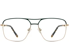 BS2607-0030_Green_Aviator_Metal_Glasses_front