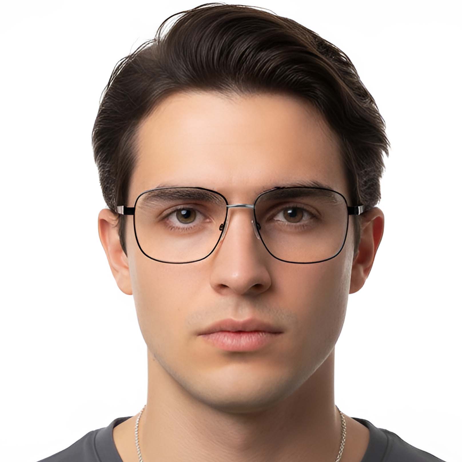 BS2607-0031_Black_Oval_Metal_Glasses_model