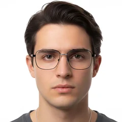 BS2607-0031_Black_Oval_Metal_Glasses_model
