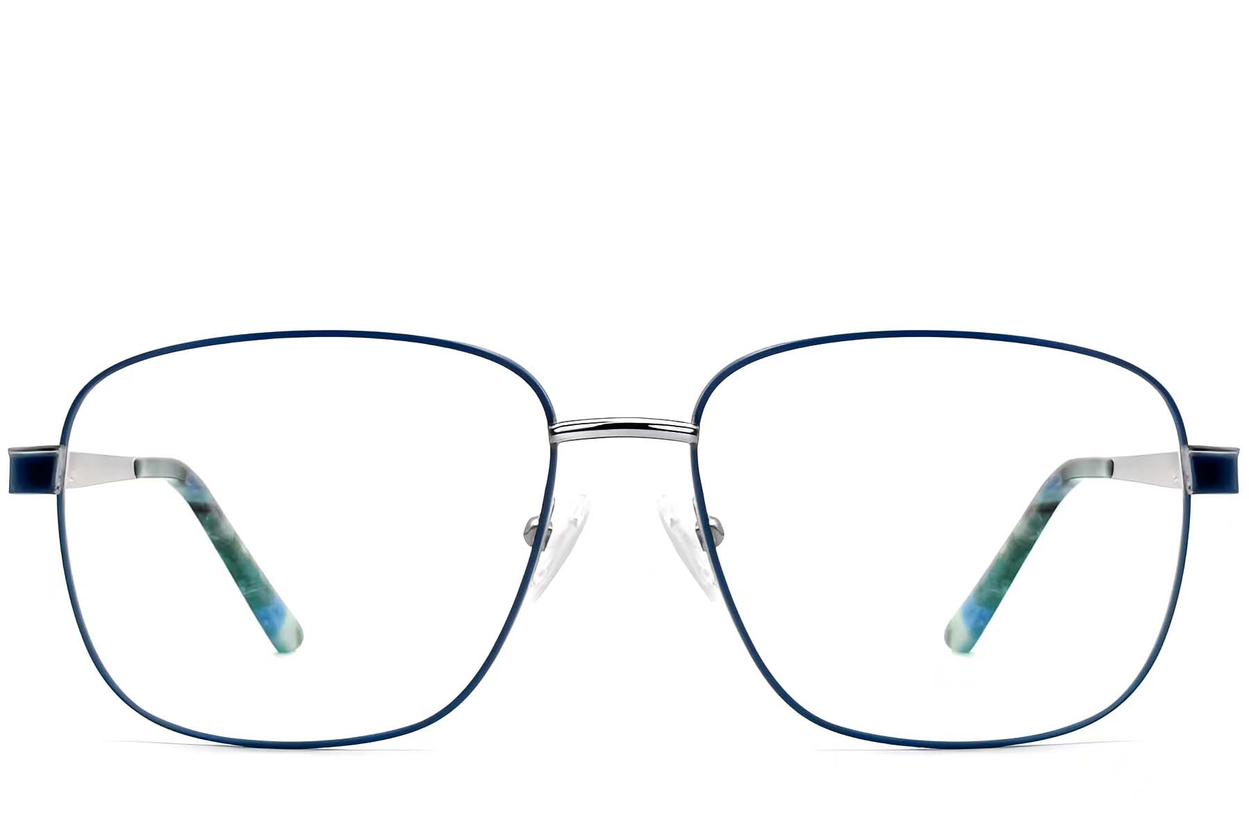 BS2607-0033_Blue_Oval_Metal_Glasses_front