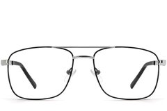 BS2607-0034_Black_Aviator_Metal_Glasses_front