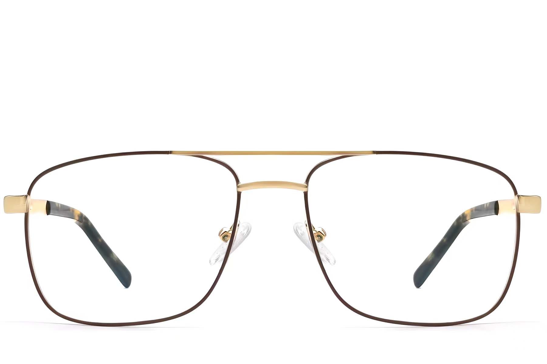 BS2607-0036_Brown_Aviator_Metal_Glasses_front