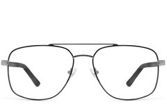 BS2607-0037_Black_Aviator_Metal_Glasses_front