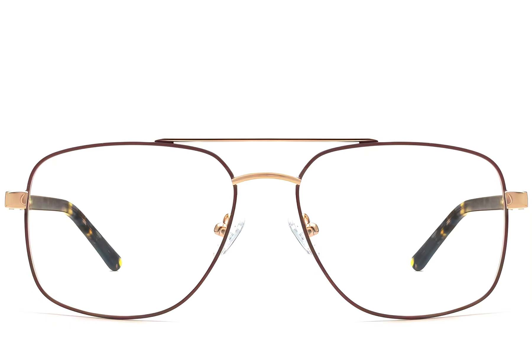BS2607-0039_Brown_Aviator_Metal_Glasses_front