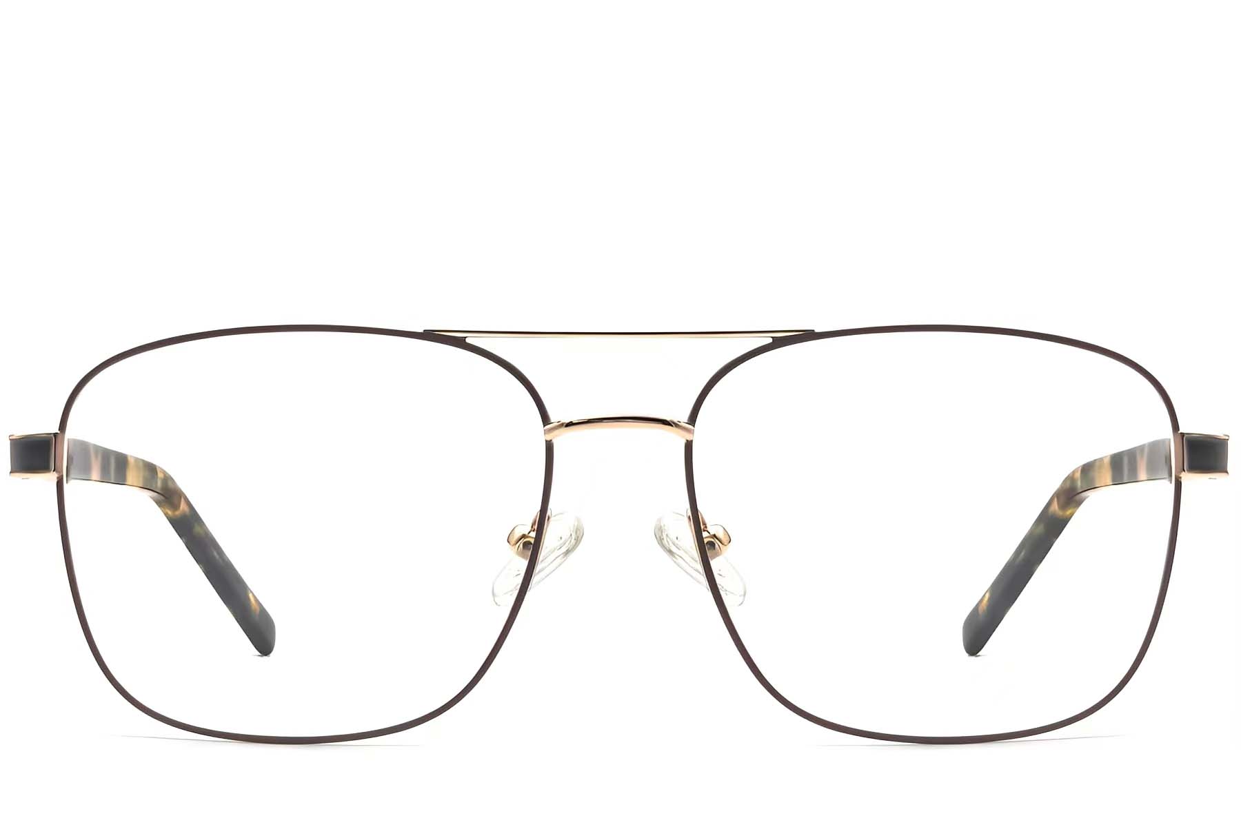 BS2607-0041_Brown_Aviator_Metal_Glasses_front
