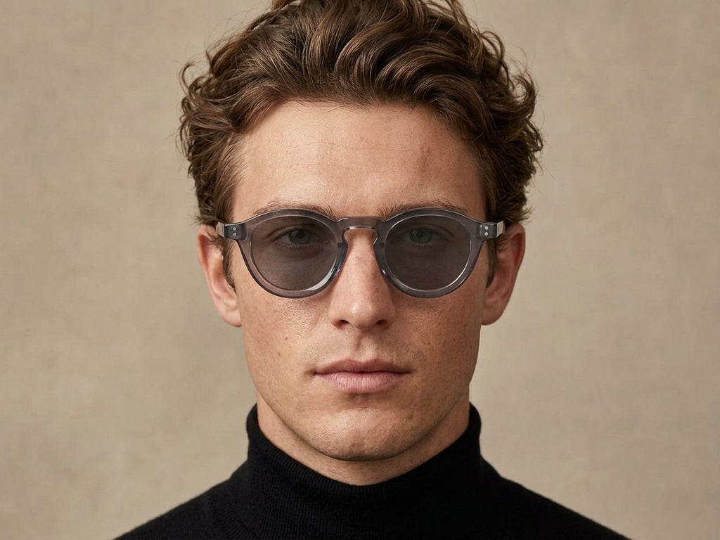 BS2607-0045_Grey_Oval_TR90_Sunglasses-tryon_male
