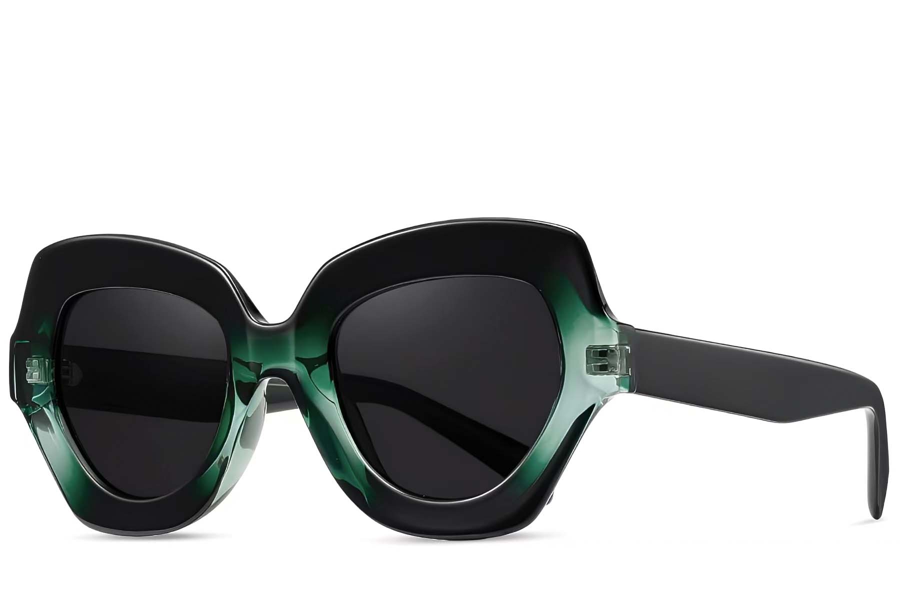 Butterfly Green Acetate Sunglasses #BS2607-0049