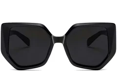 BS2607-0057_Black_Geometric_Acetate_Sunglasses_front