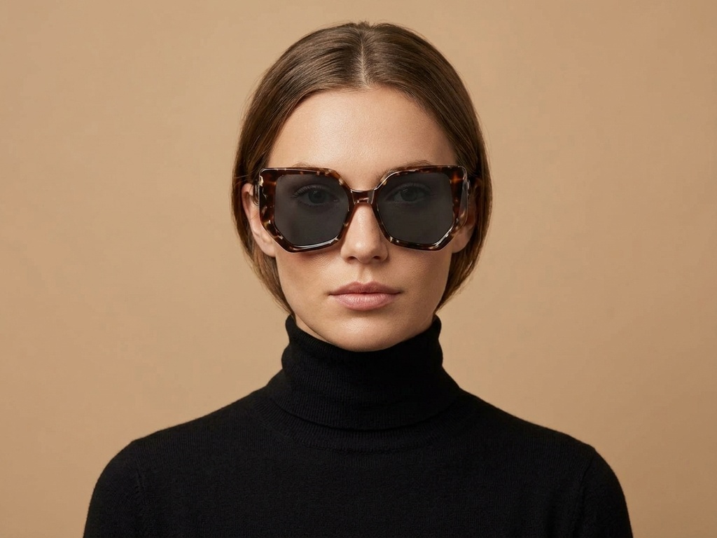 BS2607-0060_Tortoiseshell_Geometric_Acetate_Sunglasses-tryon_female