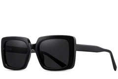 Rectangular Black Acetate Sunglasses #BS2607-0061
