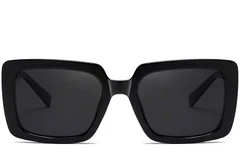 BS2607-0061_Black_Rectangular_Acetate_Sunglasses_front