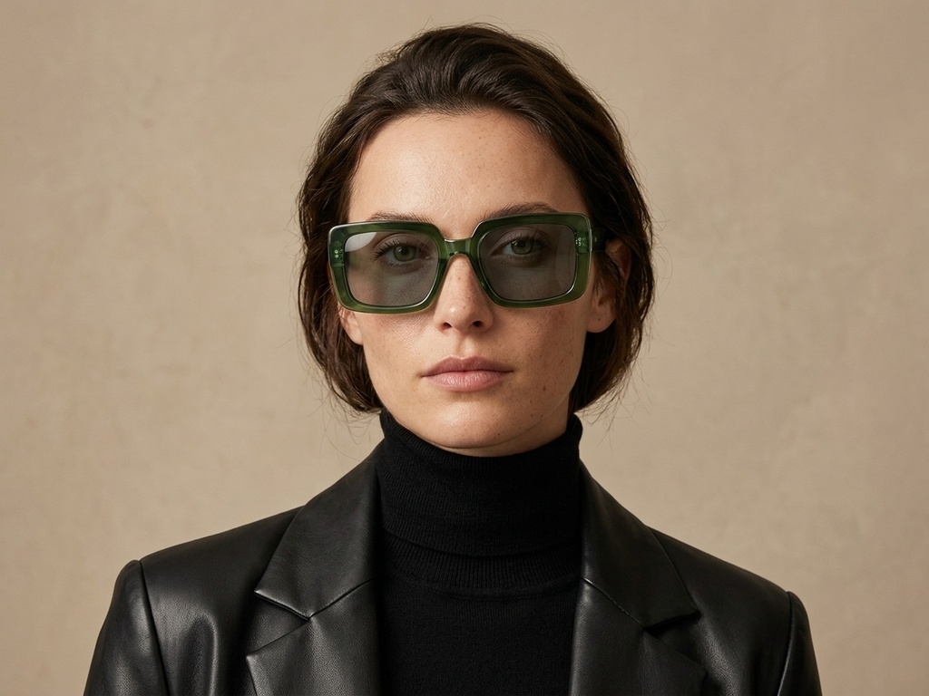 BS2607-0063_Green_Rectangular_Acetate_Sunglasses-tryon_female