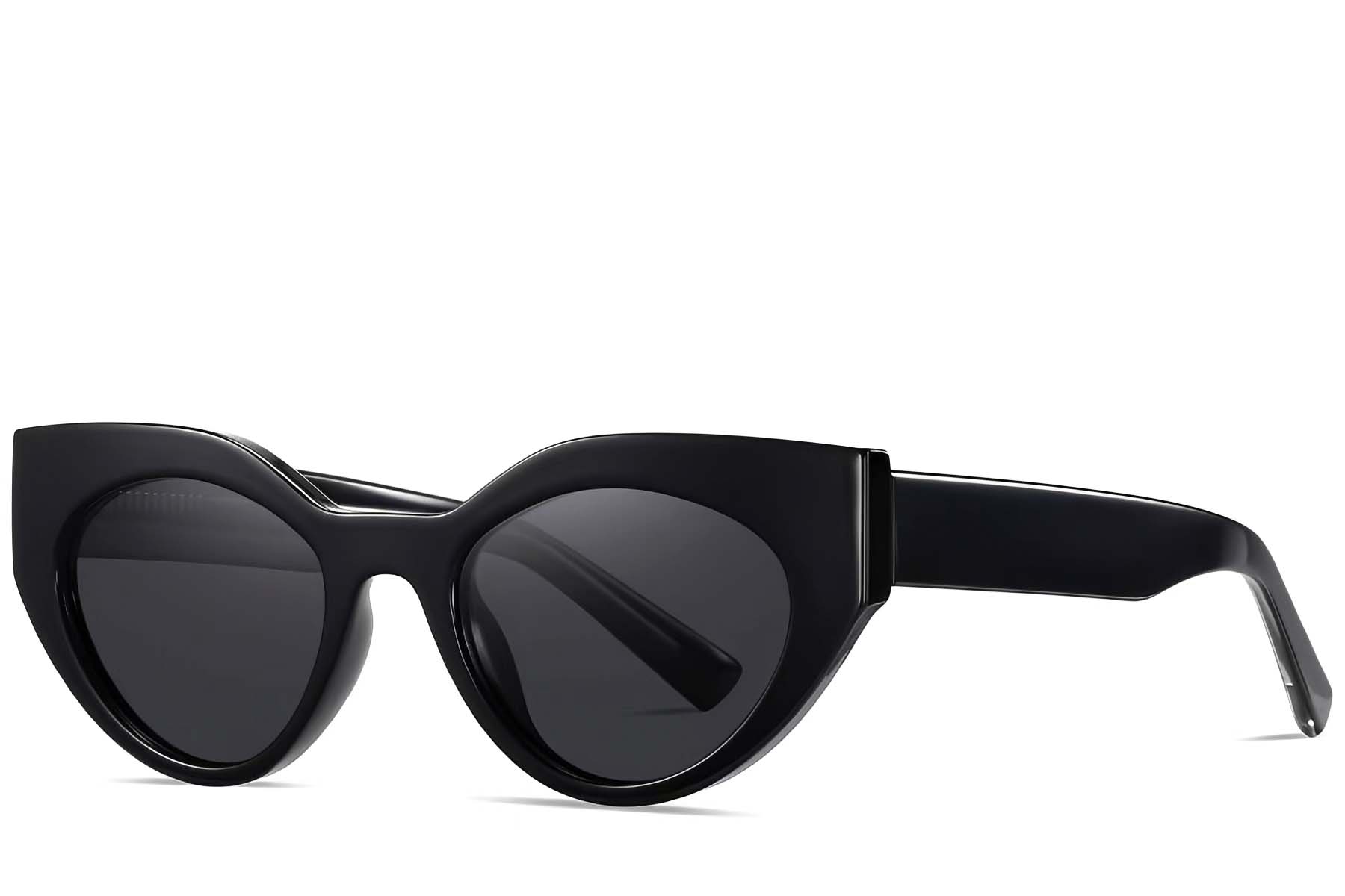 Butterfly Black Acetate Sunglasses #BS2607-0077
