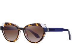 Occhiali da sole in acetato con montatura tartarugata a farfalla #BS2607-0088