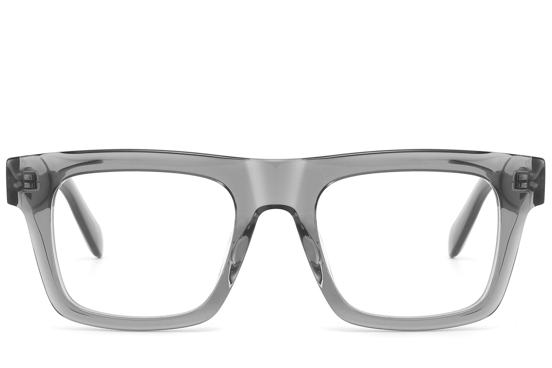 BS2607-0102_Grey_Rectangular_Acetate_Glasses_front