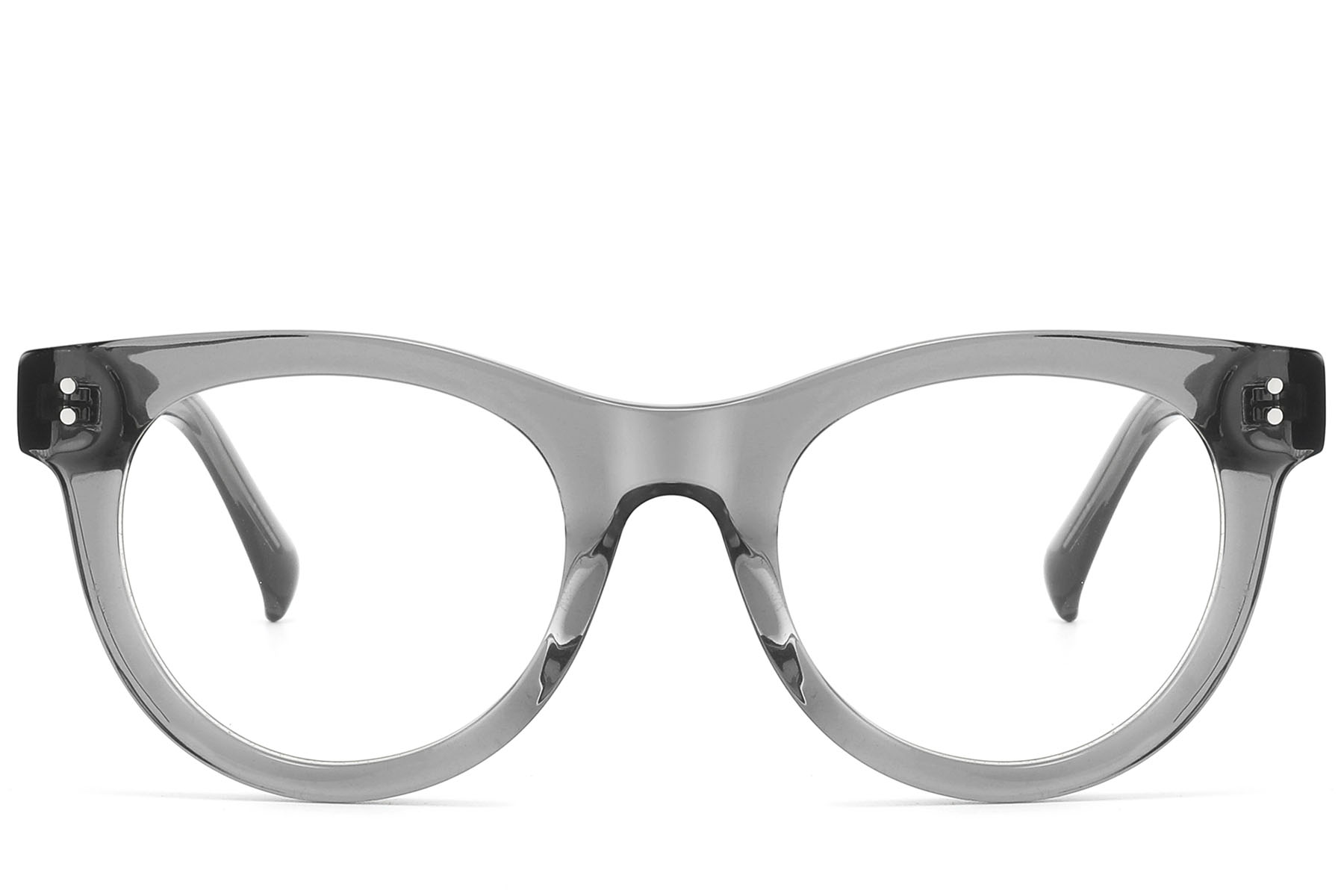 BS2607-0104_Grey_Round_Acetate_Glasses_front