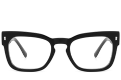 BS2607-0168_Black_Rectangular_Acetate_Glasses_front