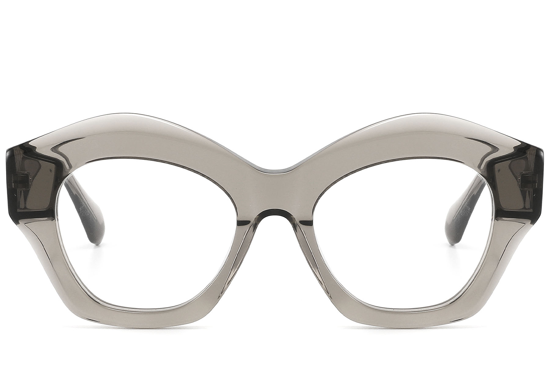 BS2607-0176_Grey_Geometric_Acetate_Glasses_front