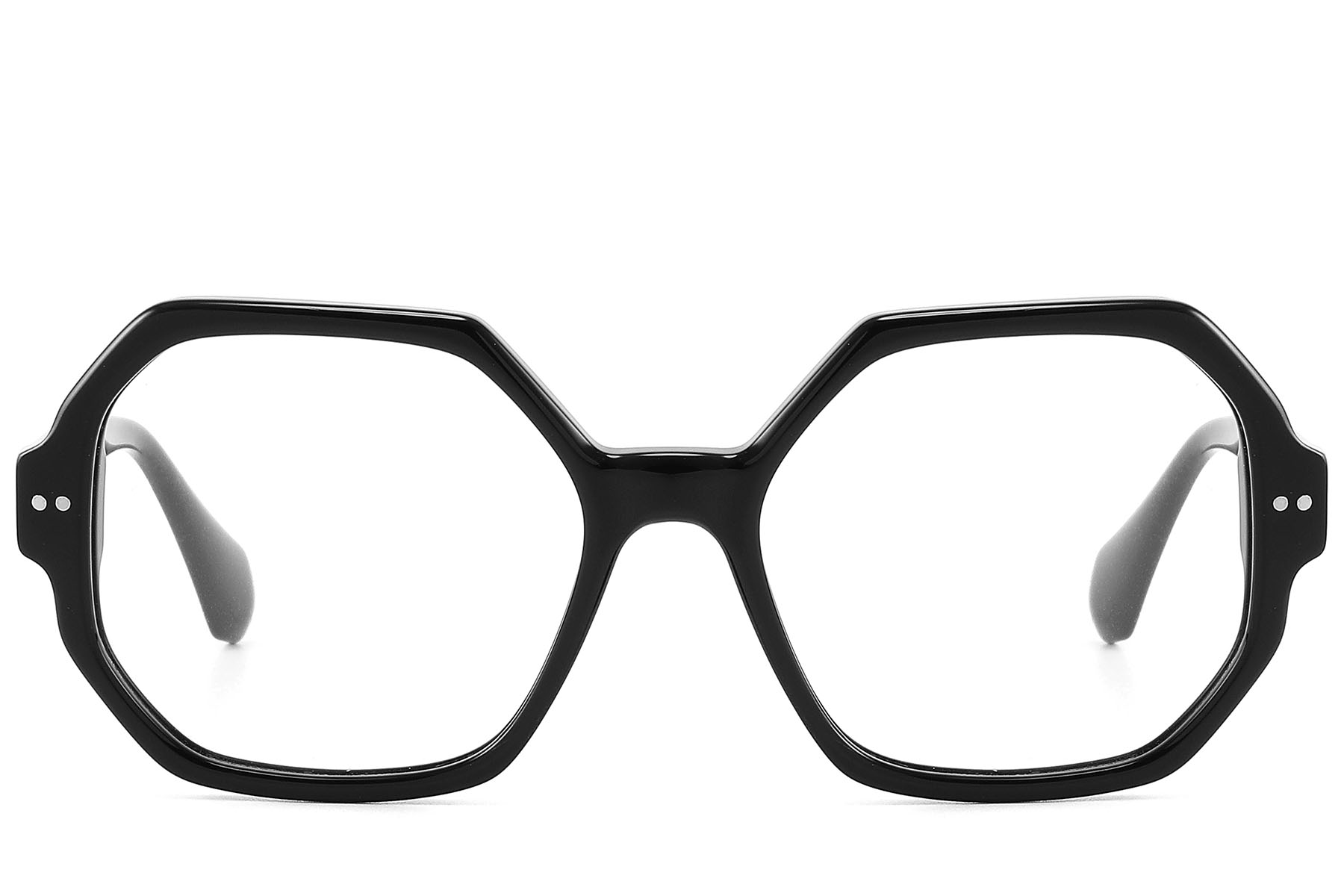 BS2607-0193_Black_Geometric_Acetate_Glasses_front