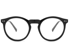 BS2607-0201_Black_Round_Acetate_Glasses_front