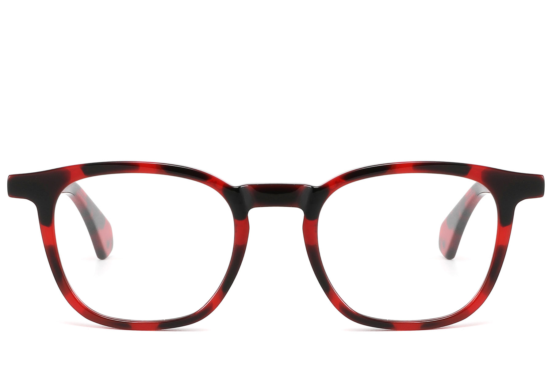 BS2607-0210_Red_Rectangular_Acetate_Glasses_front